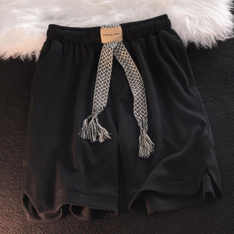 Solid Casual Loose Shorts