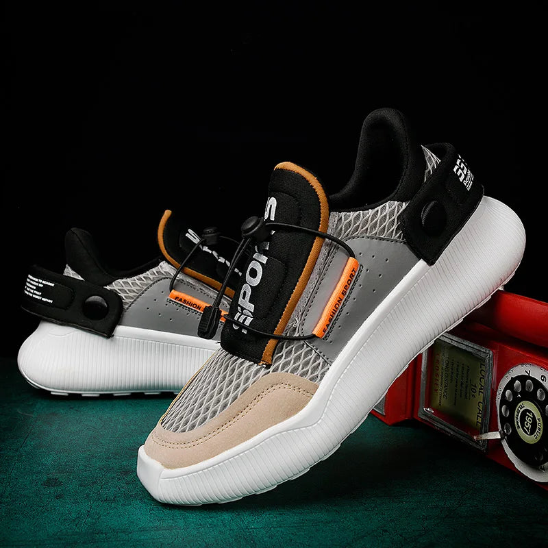 Chunky Soles Color Block Hommes Baskets à Cordon