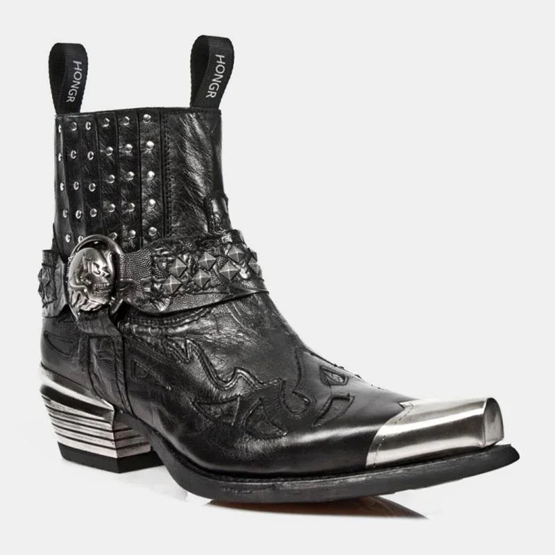 Punk Retro Rivet Metal Decoration Boots
