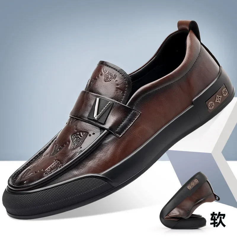 Sophisticated Embossed Leather Loafers