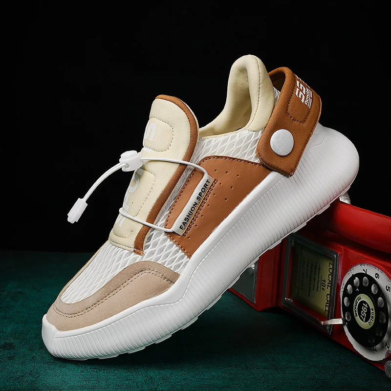 Chunky Soles Color Block Hommes Baskets à Cordon