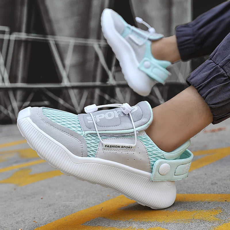 Chunky Soles Color Block Hommes Baskets à Cordon