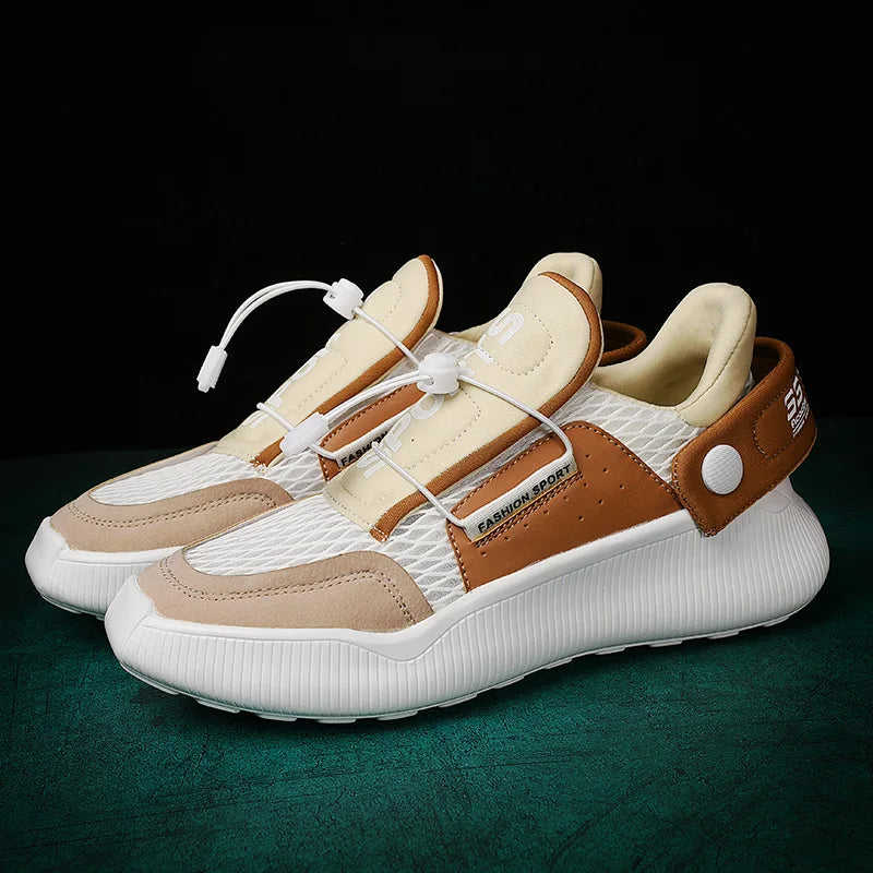 Chunky Soles Color Block Hommes Baskets à Cordon