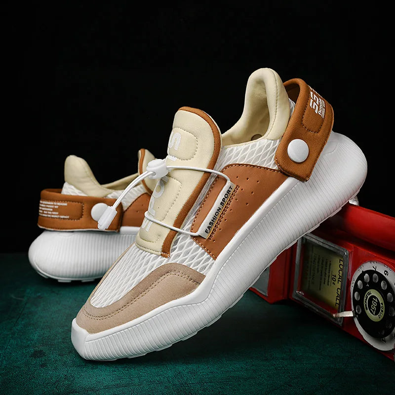 Chunky Soles Color Block Hommes Baskets à Cordon