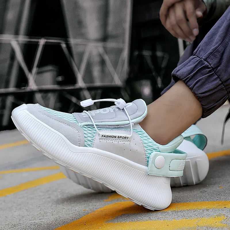 Chunky Soles Color Block Hommes Baskets à Cordon