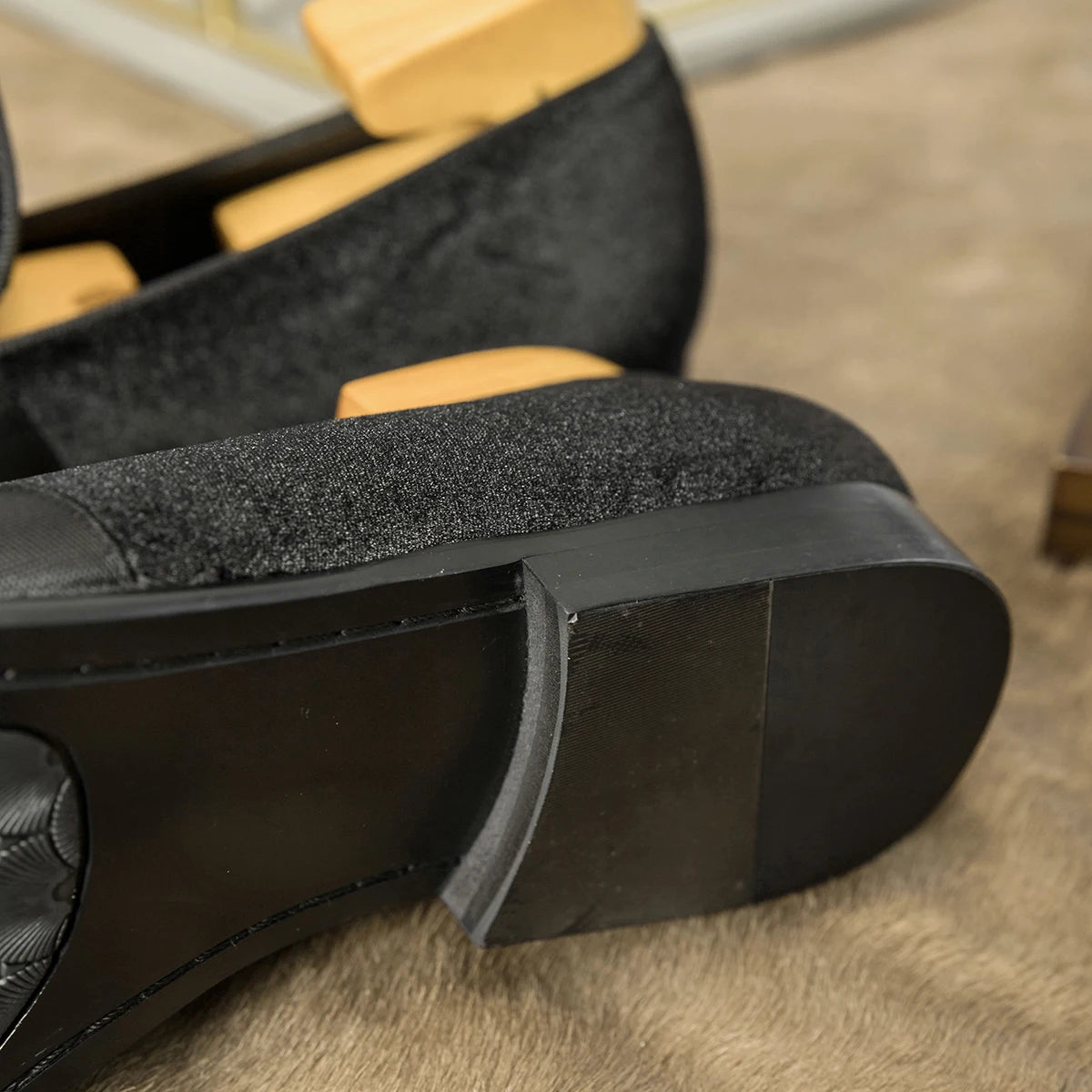 Black Classic Dress Leather Loafers
