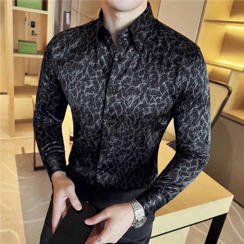 Slim Fit Casual Printed Men Shirt