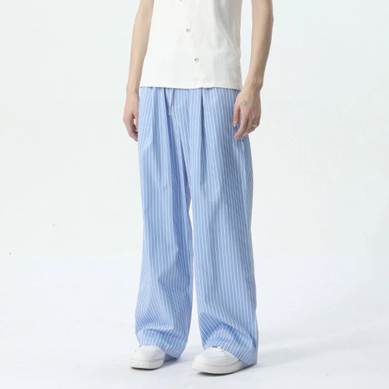 Casual Striped Pattern Loose Pants