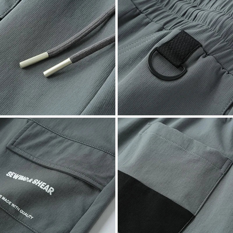 Loose Solid Pockets Cargo Shorts