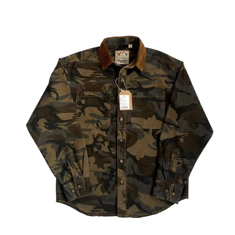 Camouflage Double Pockets Casual Shirt