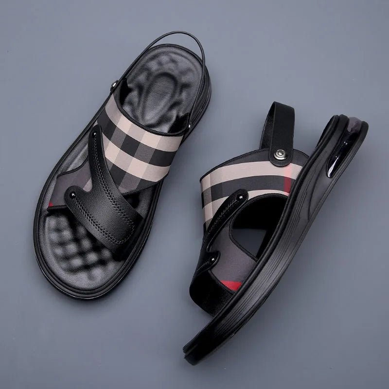Non-Slip Leisure Breathable Leather Sandals