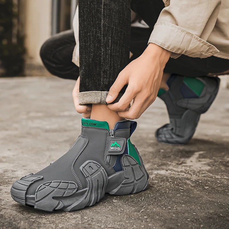 Urban Techwear Slip-On Ankle Boots