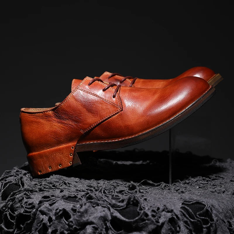Goodyear-Welted Vintage Leather Derby Shoes