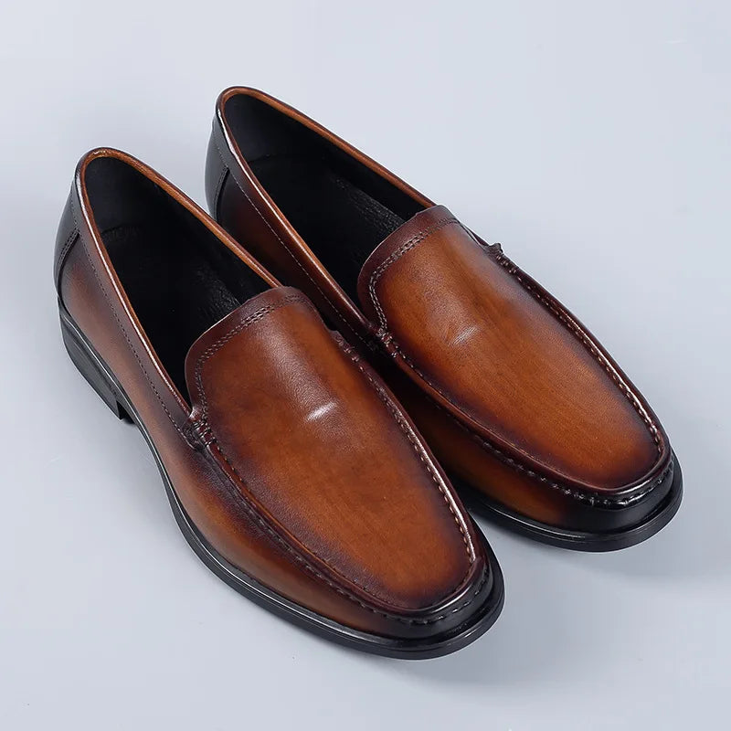 Genuine Leather Slip-On Men's Loafers
