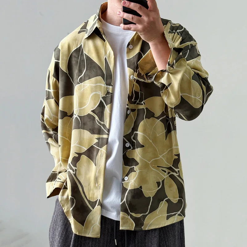 Floral Printed Abstract Striped Casual Shirts