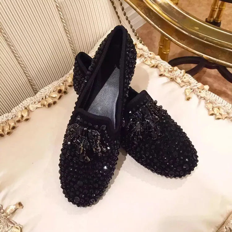 Luxury Rhinestone Style Men's Shoes