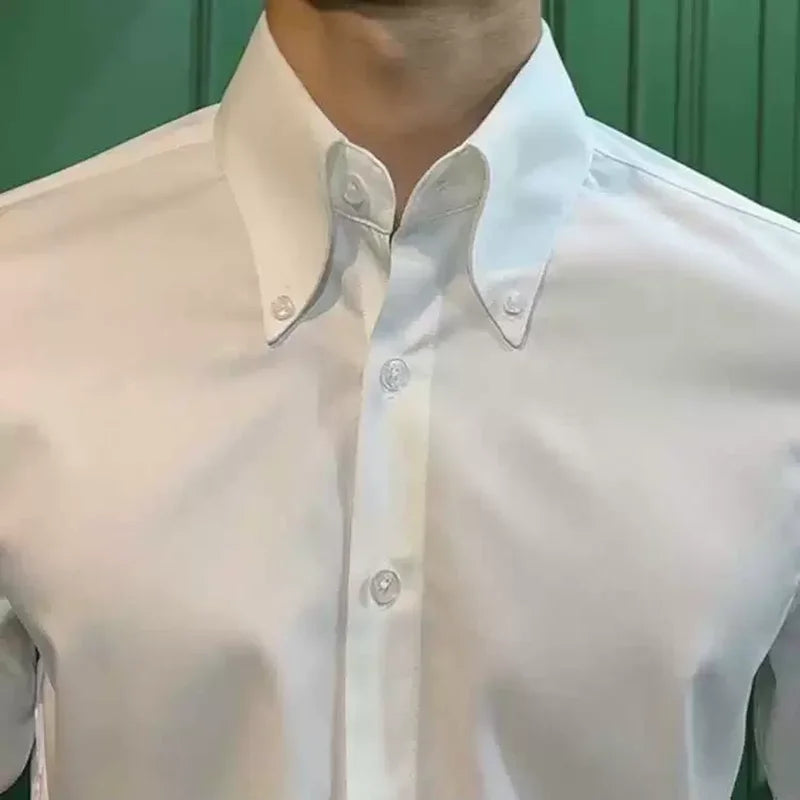 Smart Casual Solid Slim-Fit Shirt