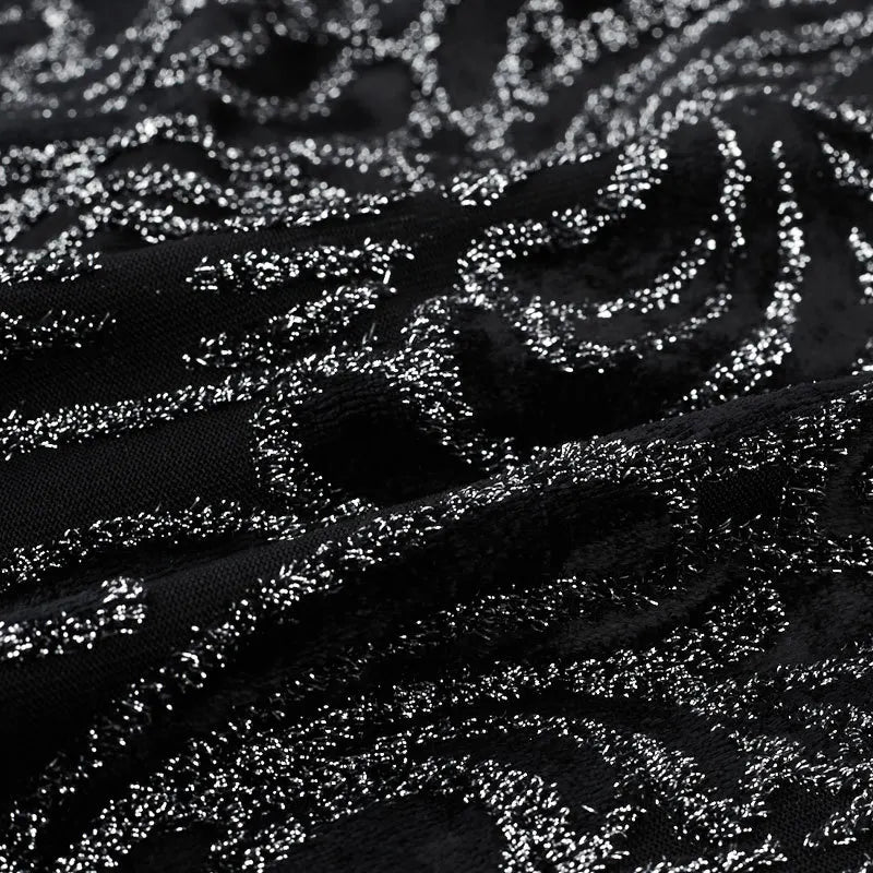 Geometric Velvet Printed Long Sleeve Shirt