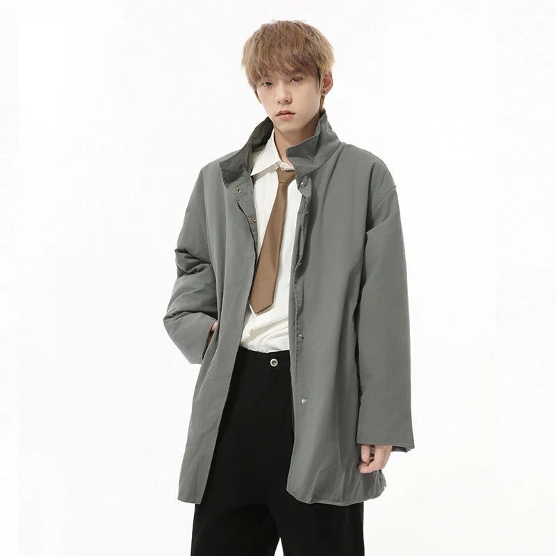 Casual Solid Color Padded Loose Jacket