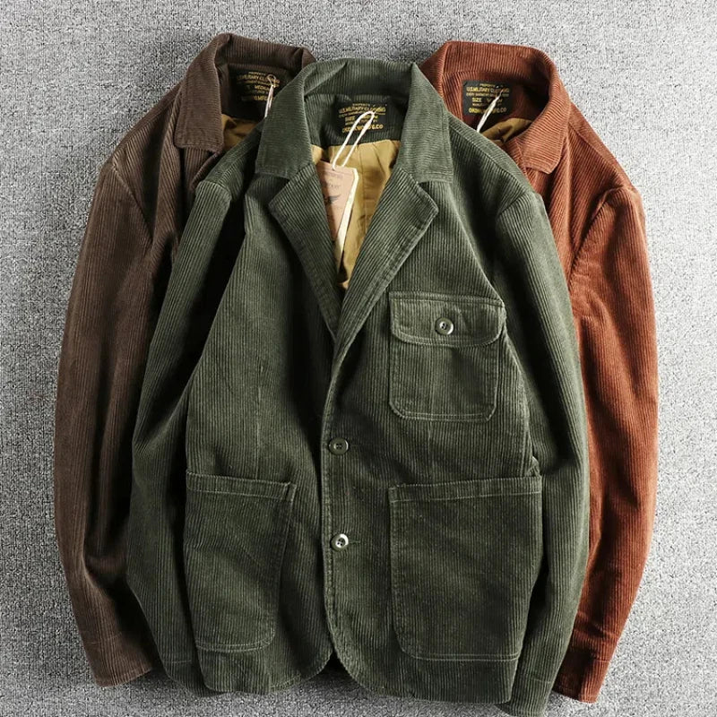Multi-Pockets Corduroy Cotton Jacket