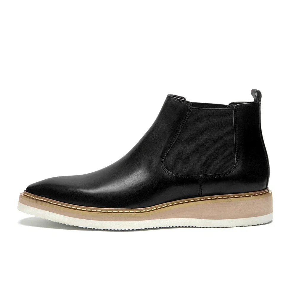 Slip-On Genuine Leather Men's Chelsea Boots