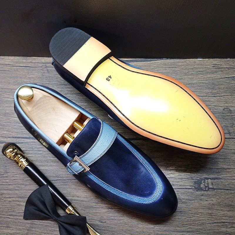 Monk Strap Genuine Leather Loafers