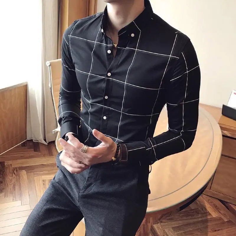 Square Lines Longe Sleeve Shirt