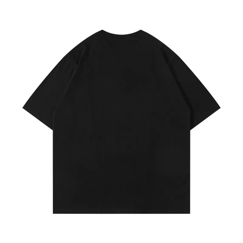 Casual Metal Appliques Zipper T-Shirt