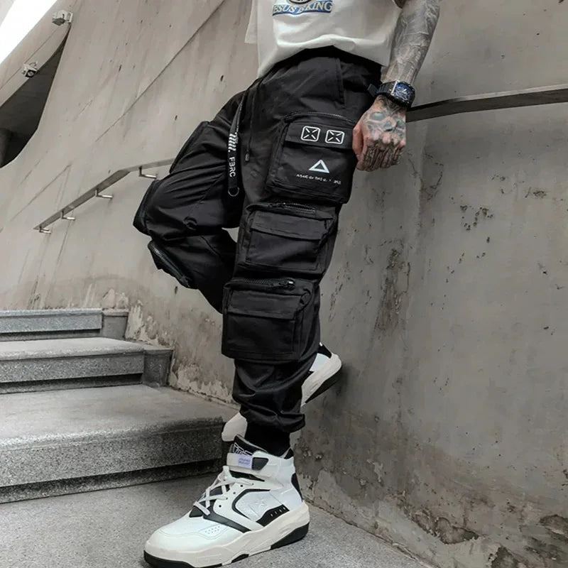 Black Tactical Techwear Multi-pockets Cargo Pants