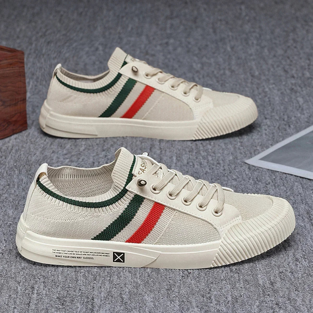 Lines Fabric Low-Top Sneakers