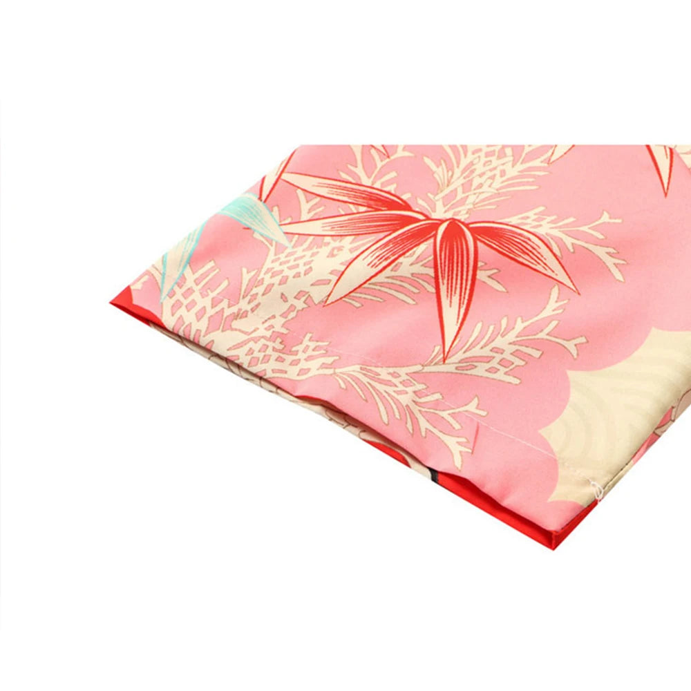 Pink Printed Pattern Hawaiian Shirt