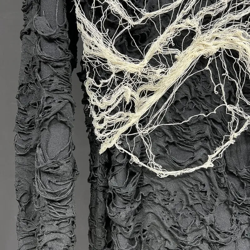 Irregular Patchwork Pleated T-Shirt