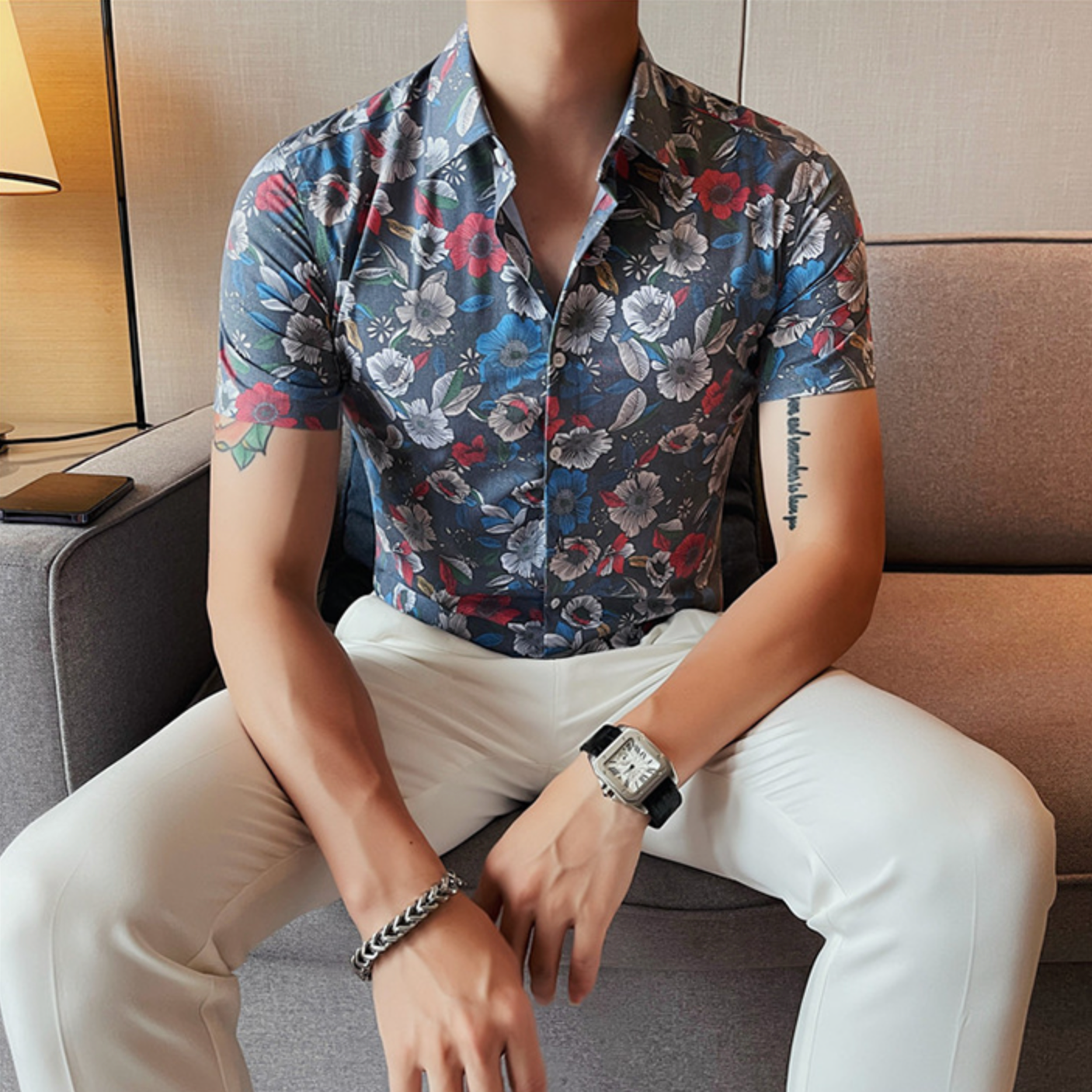 Printed Floral Slim Fit Shirt