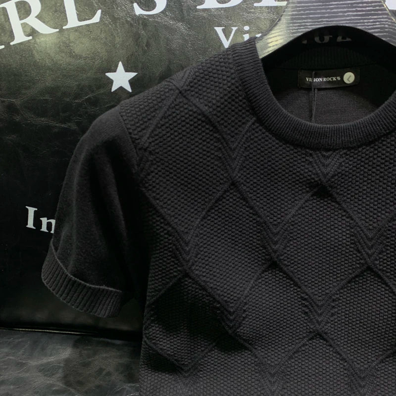 Slim Fit Knitted O-Neck T-Shirt