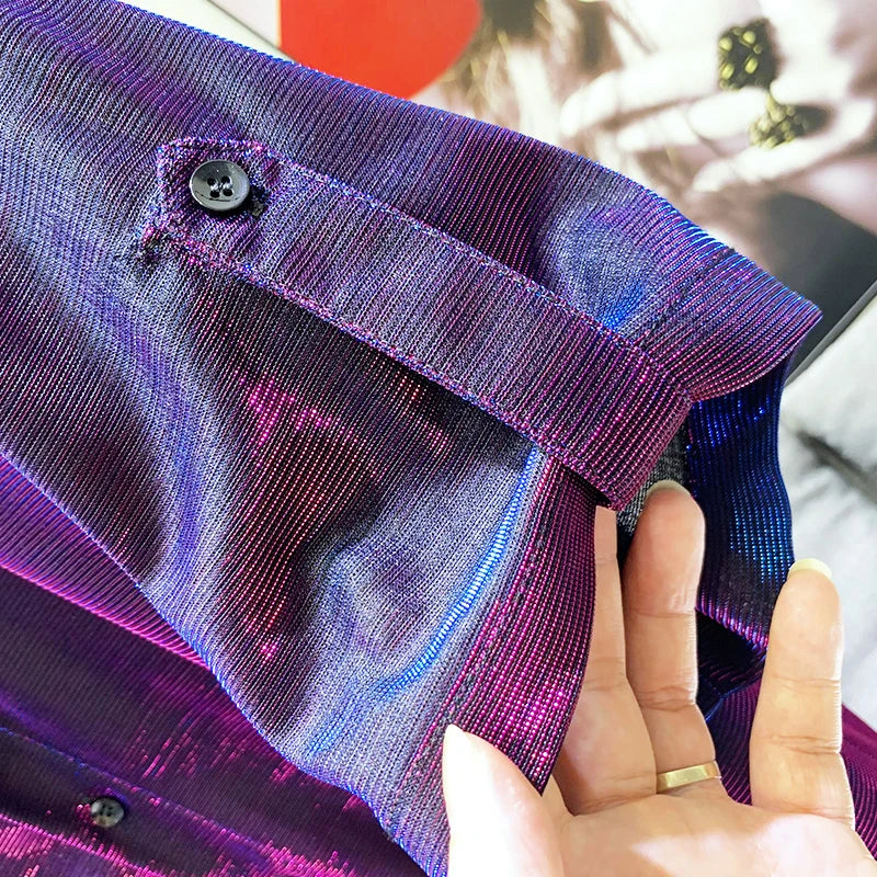 Two Tone Contrast Short Sleeve Shirt