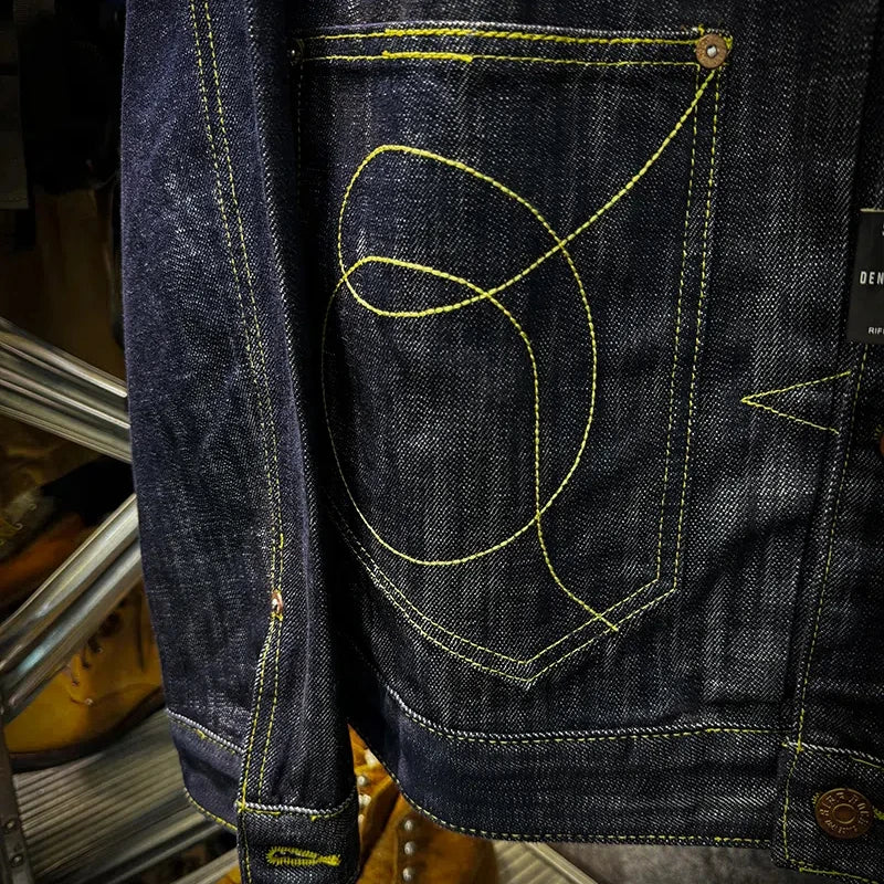 Raw Indigo Utility Denim Jacket