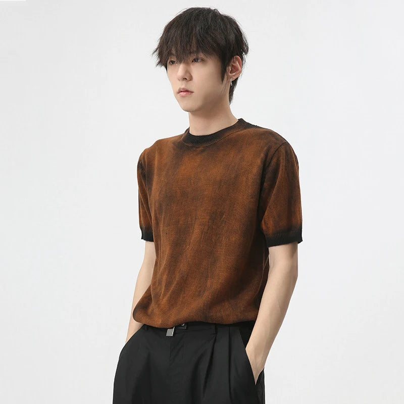 O-Neck Short Sleeve Tie-Dye T-Shirt