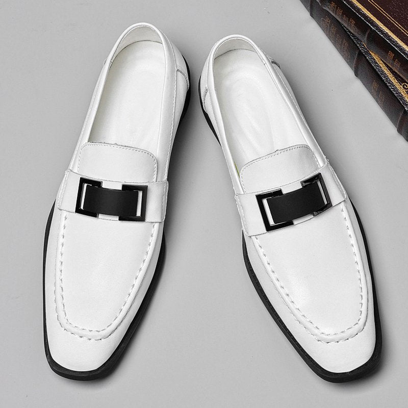 Polished Leather Business Loafers