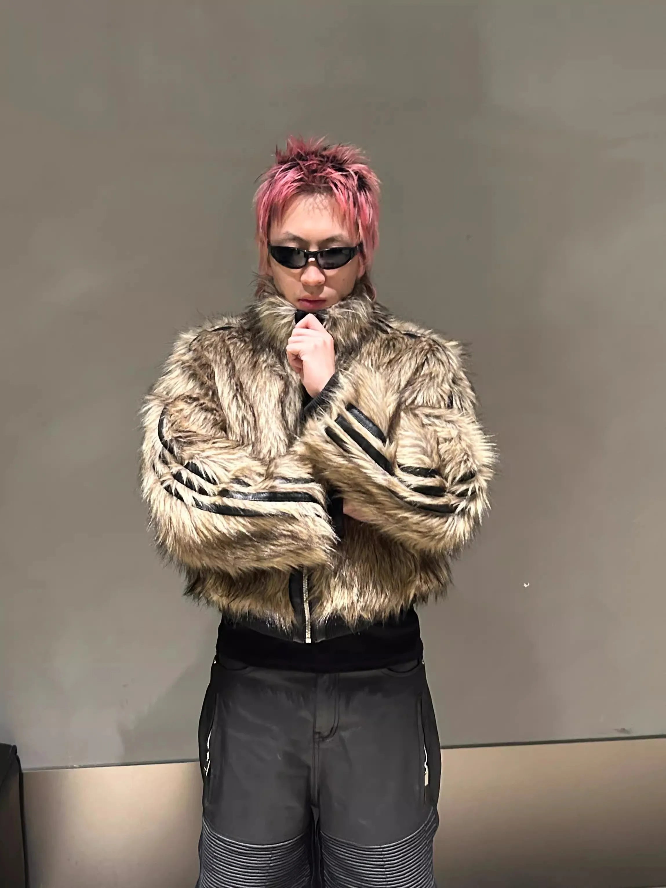 Thick Warm Reversible Faux Fur Jacket