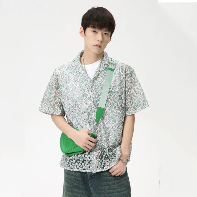 Fashion Loose Thin Floral Shirt