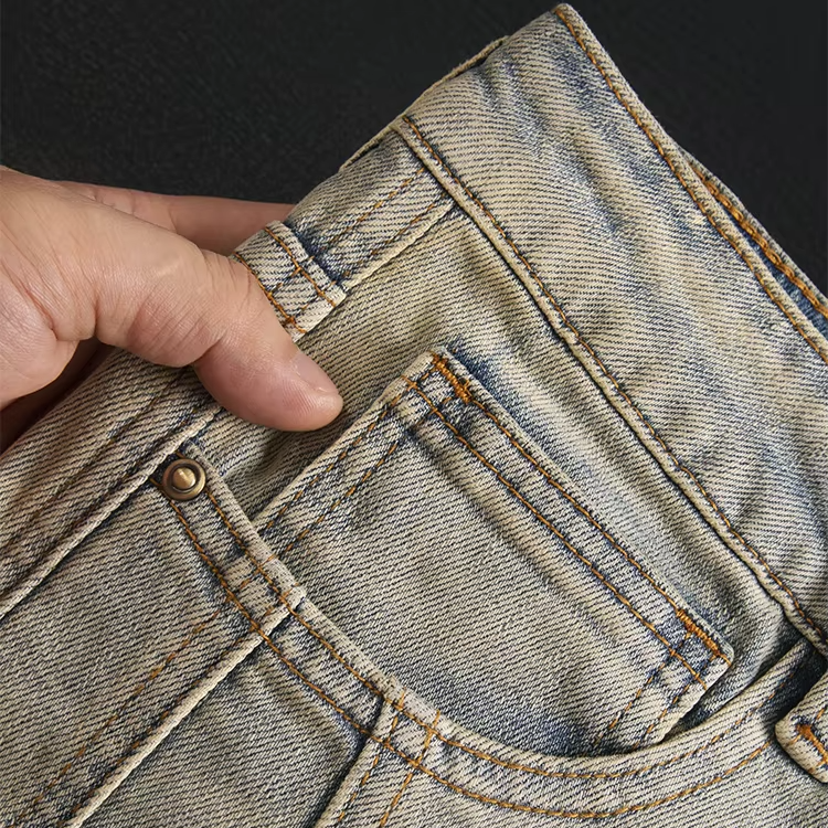 Gradient Contrast Color Men's Jeans