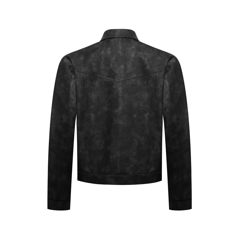 Retro Solid Multi Button Stand Collar Jacket
