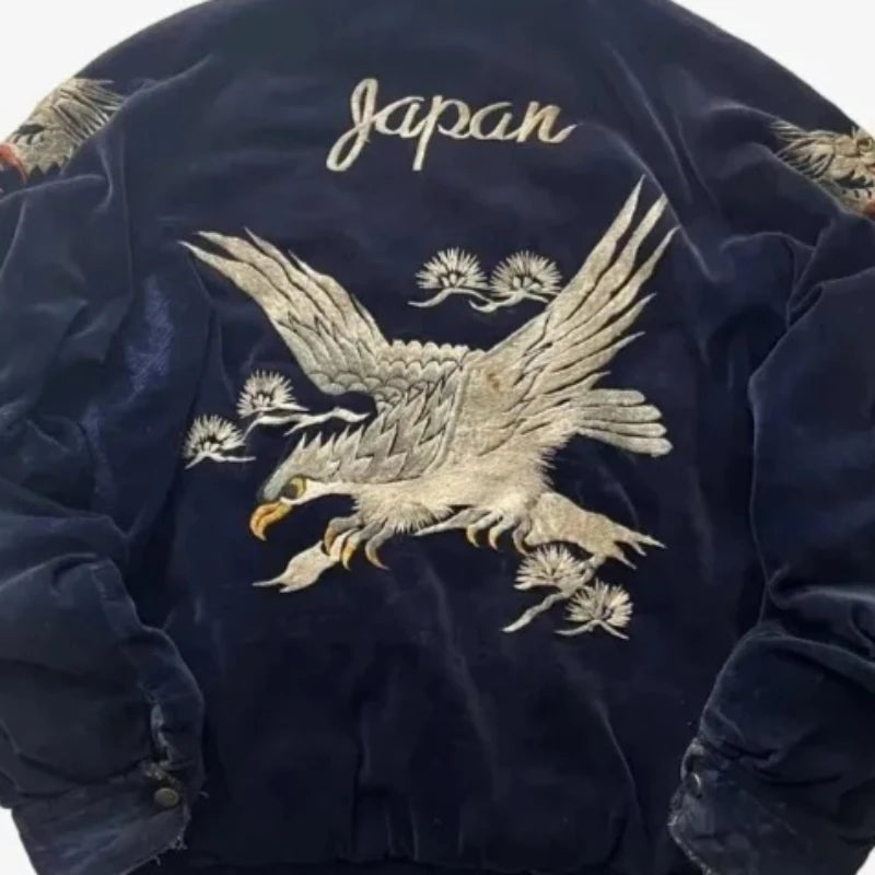 Japanese Dragon Eagle Embroidery Jacket