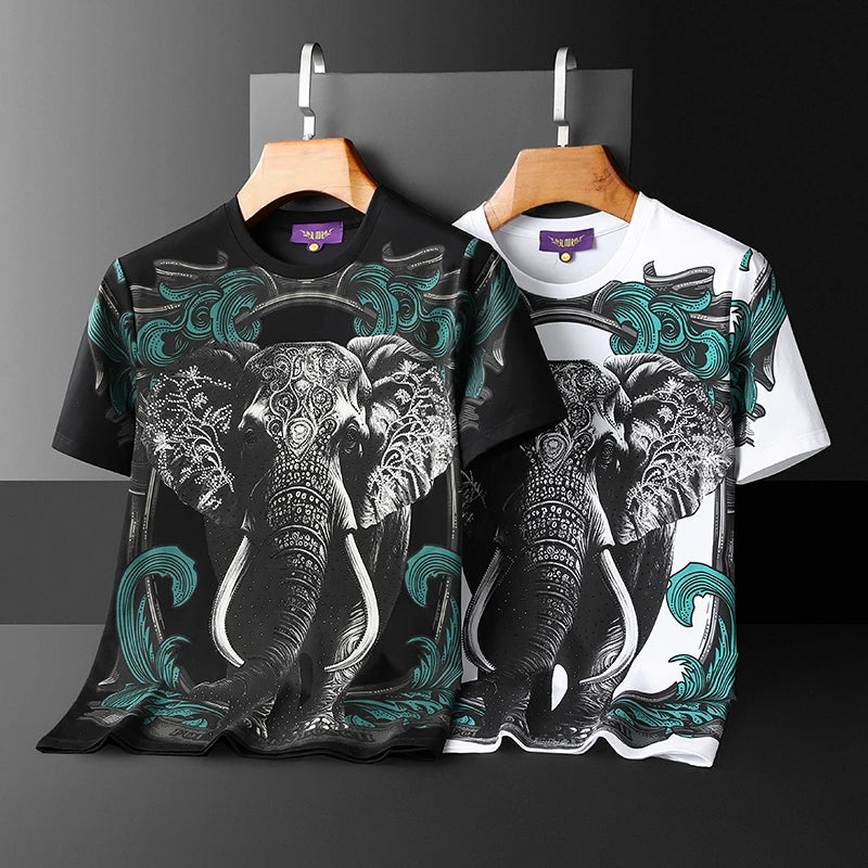 Elephant Full Print Broadcloth T-Shirt