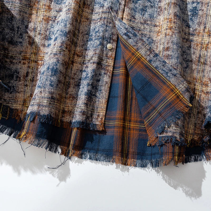 Plaid Pattern Retro Long Sleeve Shirt