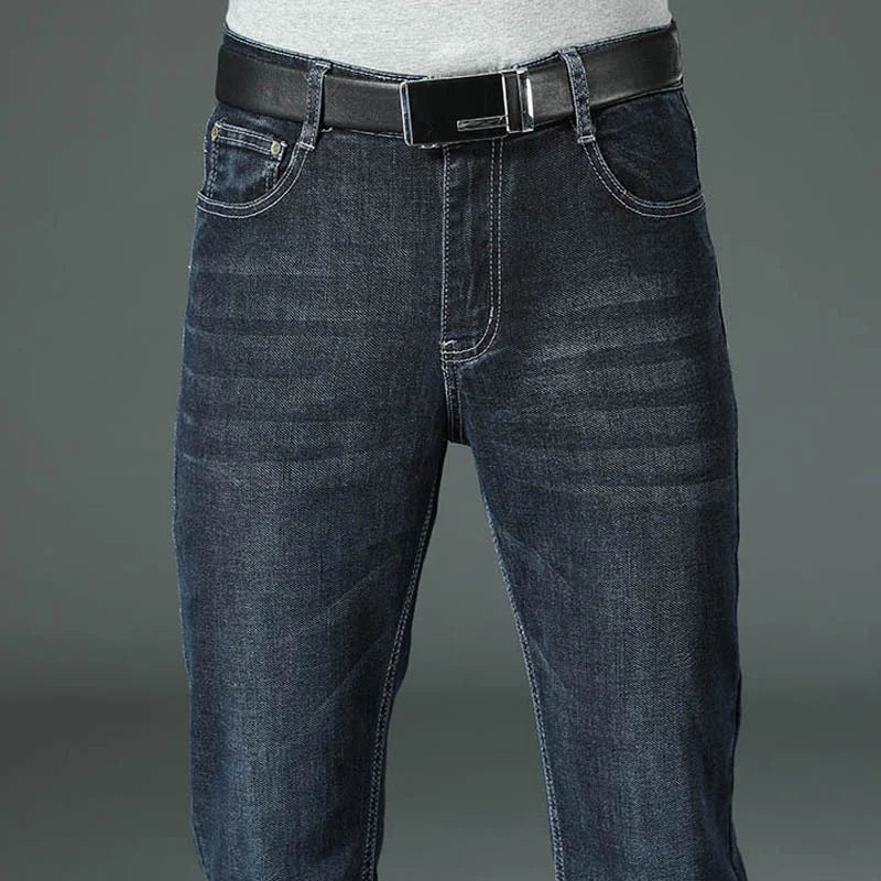 Classic Solid Denim Flare Jeans