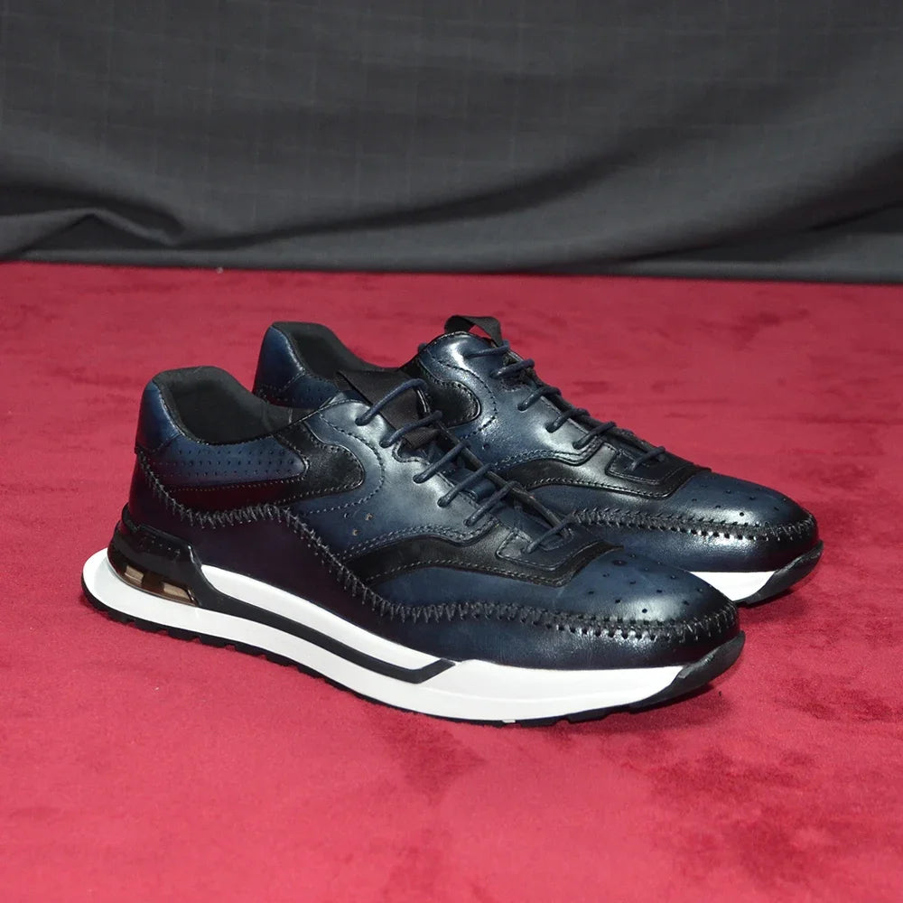 Comfortable Non-Slip Men's Oxford Leather Sneakers