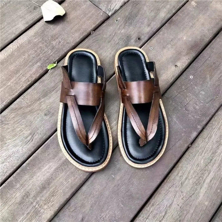 Vintage Cow Leather Slippers