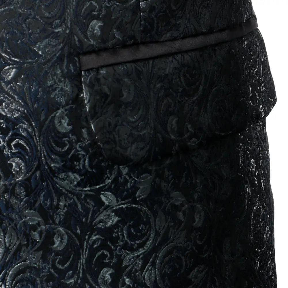 Navy Jacquard Smart Casual Banquet Blazer