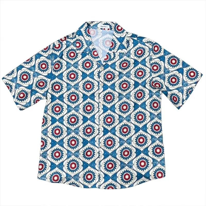 Geometric Printed Cotton Polyester Shirt